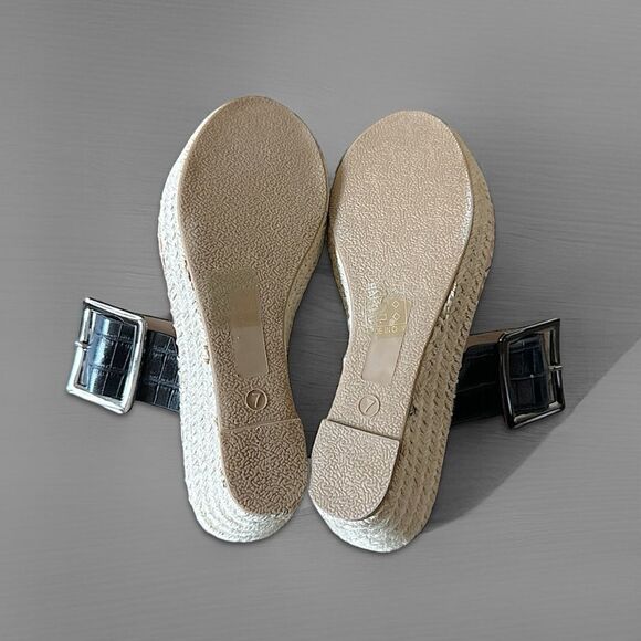 Vintage Havana Robin Wedge Sandals in Black - Picture 13 of 14